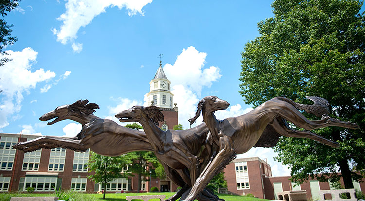 Salukis Statue